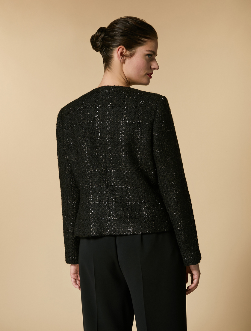 Veste en lamé brodé - Noir - Marina Rinaldi - 3