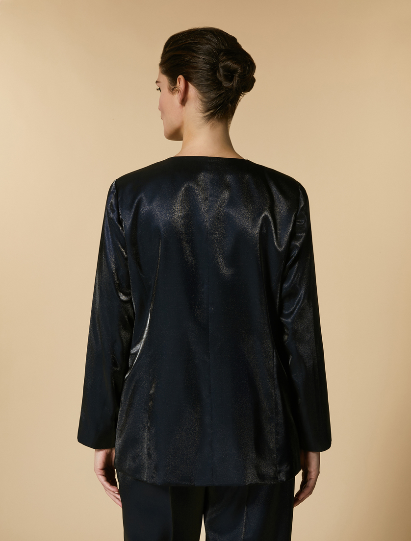 Jacke aus Satin - Dunkelblau - Marina Rinaldi - 3