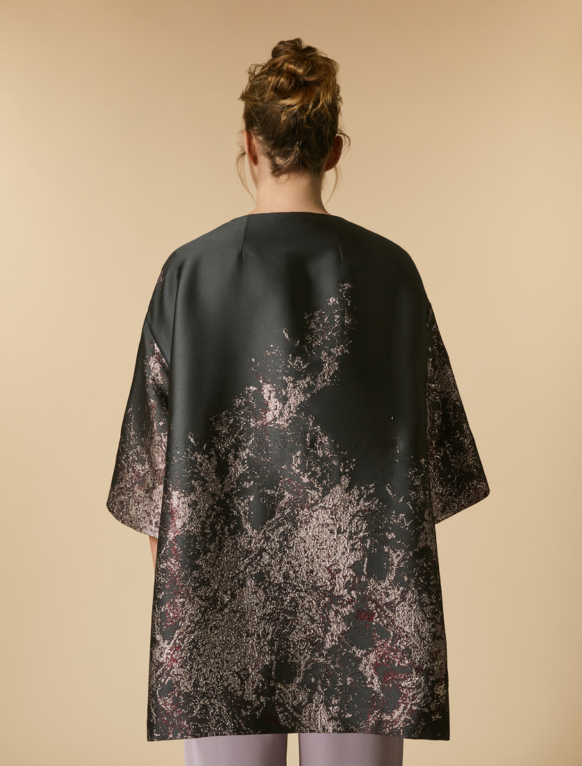Spolverino jacquard - Grigio scuro - Marina Rinaldi - 3