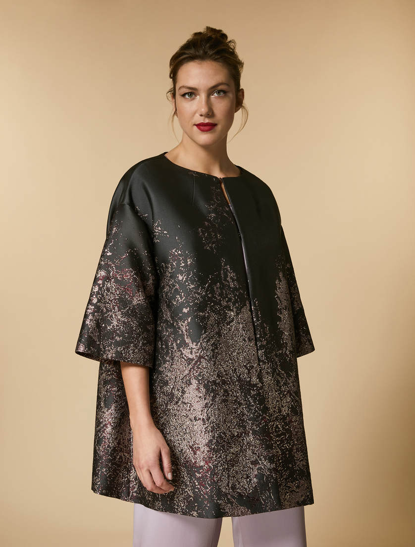 Spolverino jacquard - Grigio scuro - Marina Rinaldi