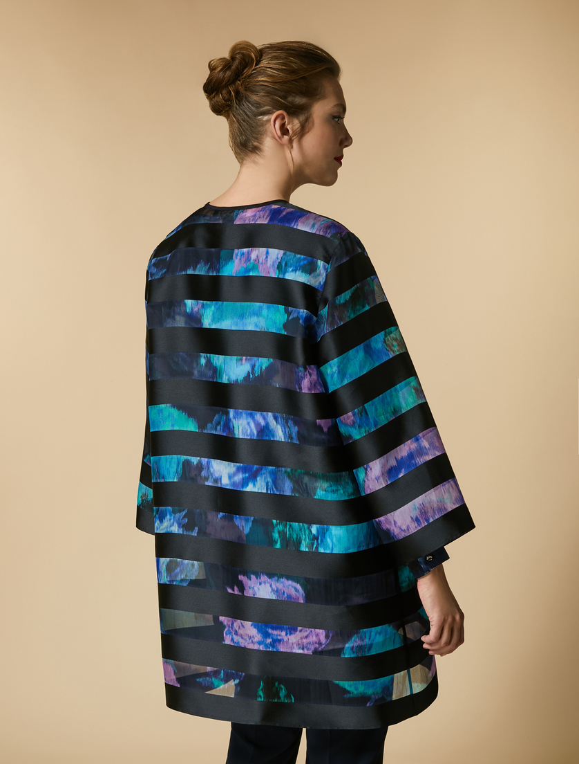 Chemisier en crêpe de Chine - Blue foncé - Marina Rinaldi - 3