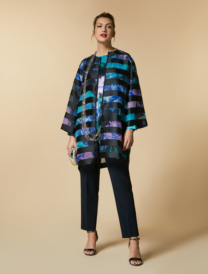 Chemisier en crêpe de Chine - Blue foncé - Marina Rinaldi - 4