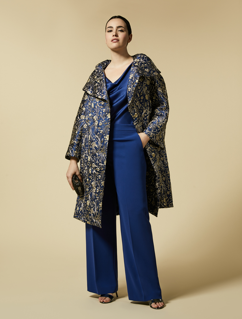 Pantalon en triacétate - Blue - Marina Rinaldi - 5