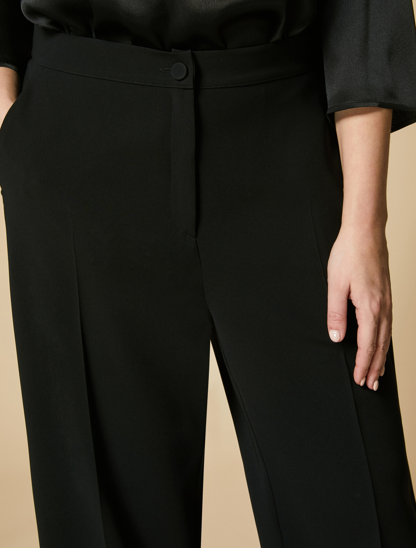 Pantalon en triacétate - Noir - Marina Rinaldi - 3