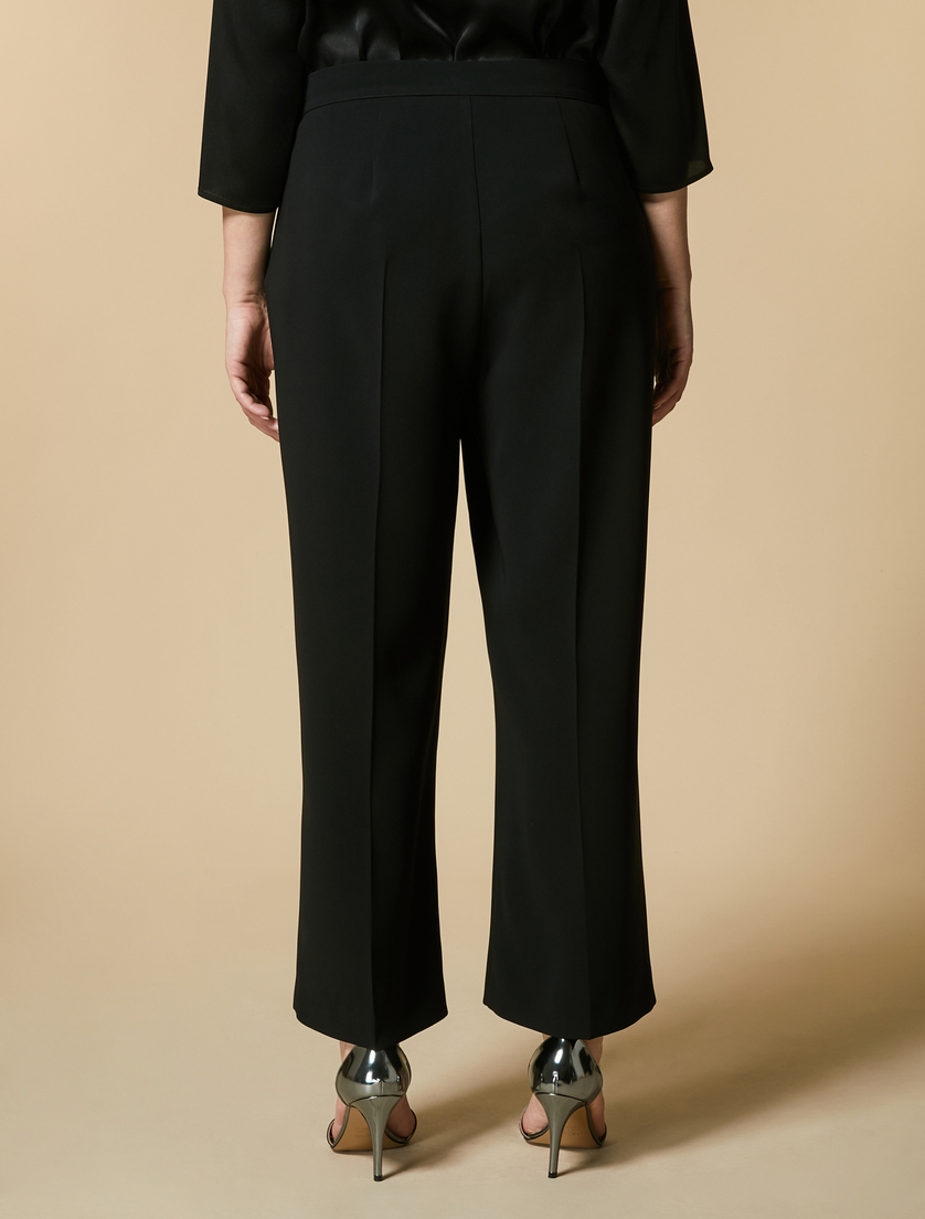 Pantalon en triacétate - Noir - Marina Rinaldi - 4