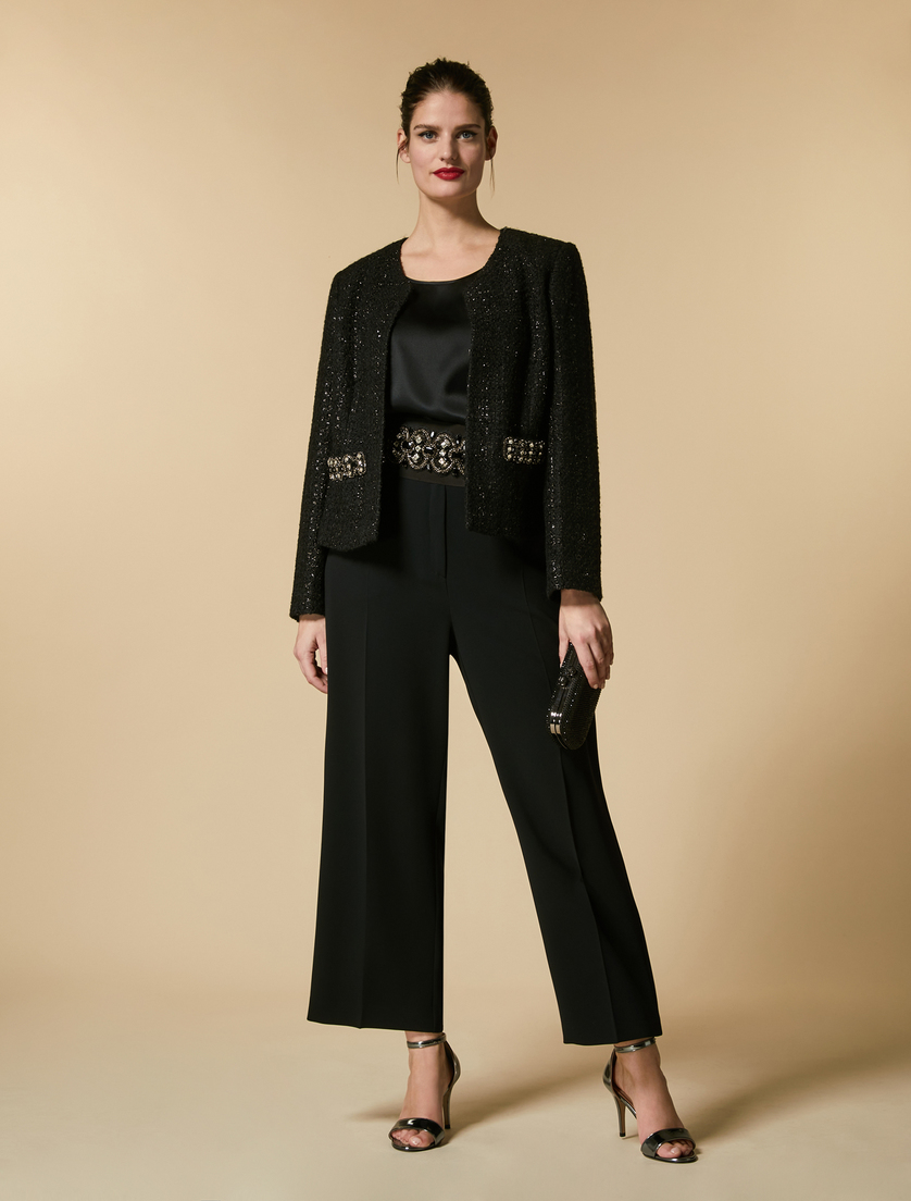 Pantalon en triacétate - Noir - Marina Rinaldi - 5