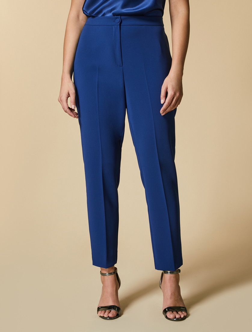 Pantaloni in triacetato - Bluette - Marina Rinaldi - 2