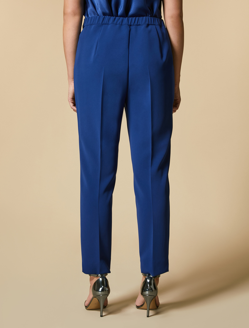 Pantaloni in triacetato - Bluette - Marina Rinaldi - 4