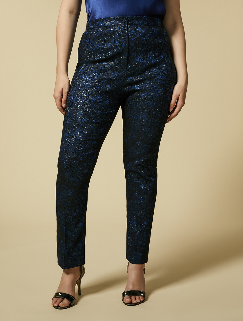 Pantalon en jacquard - Blue - Marina Rinaldi - 2