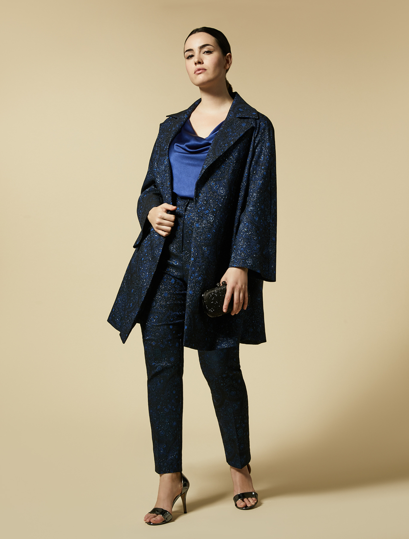 Pantalon en jacquard - Blue - Marina Rinaldi - 5