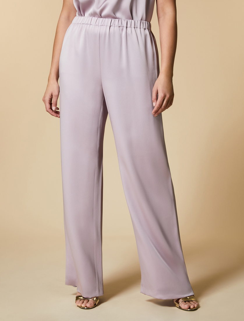 Shiny frisottino trousers - Wisteria - Marina Rinaldi - 2