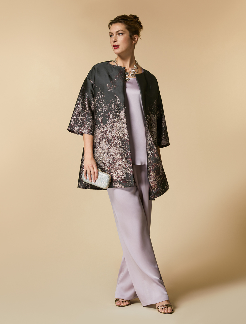 Shiny frisottino trousers - Wisteria - Marina Rinaldi - 5