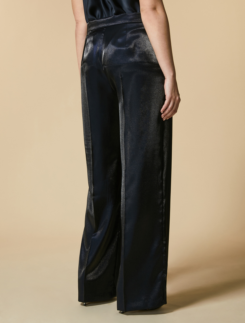 Hose aus Satin - Dunkelblau - Marina Rinaldi - 4