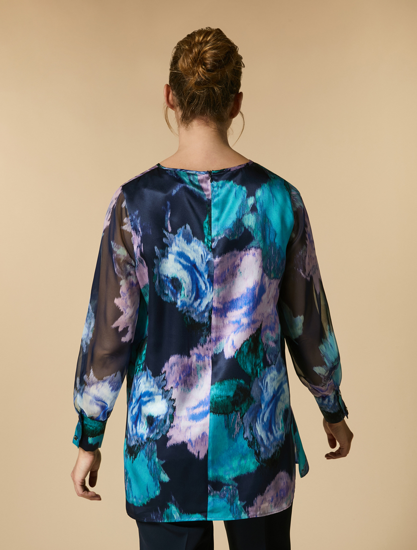 Silk tunic - Dark navy - Marina Rinaldi - 3