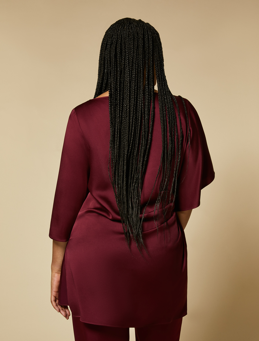 Shiny frisottino tunic - Bordeaux - Marina Rinaldi - 3