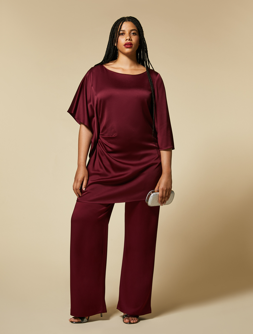 Shiny frisottino tunic - Bordeaux - Marina Rinaldi - 4