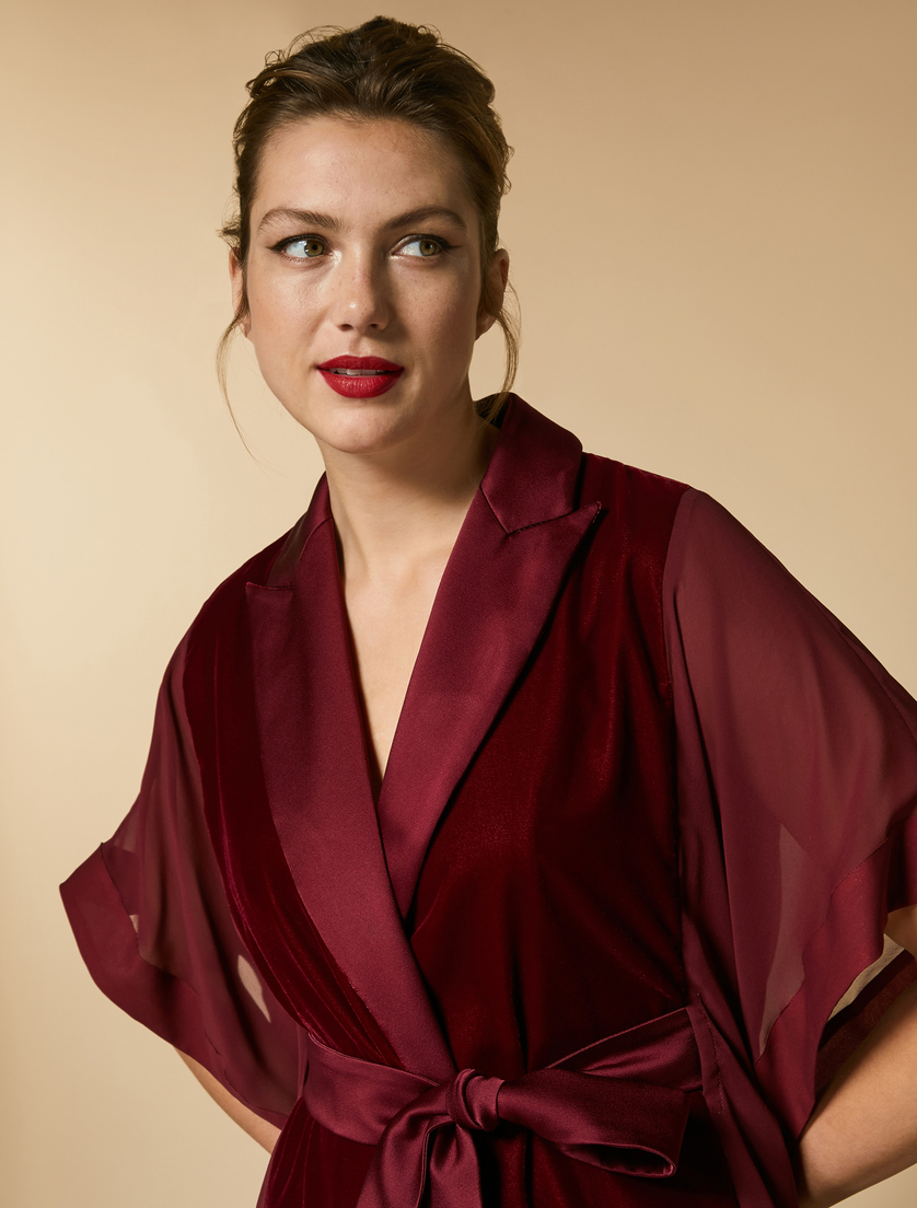 Velvet jacket - Bordeaux - Marina Rinaldi - 2