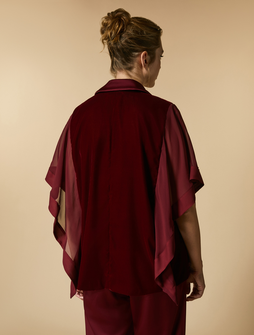 Velvet jacket - Bordeaux - Marina Rinaldi - 3