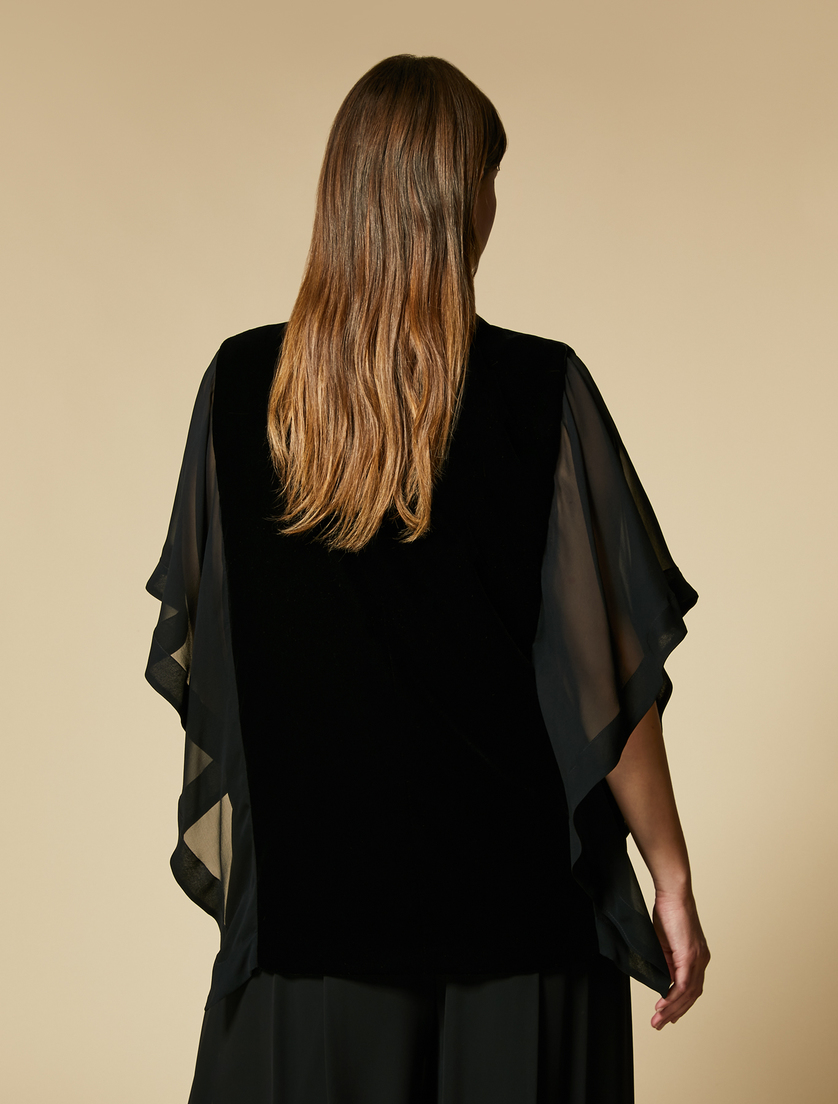 Velvet jacket - Black - Marina Rinaldi - 3