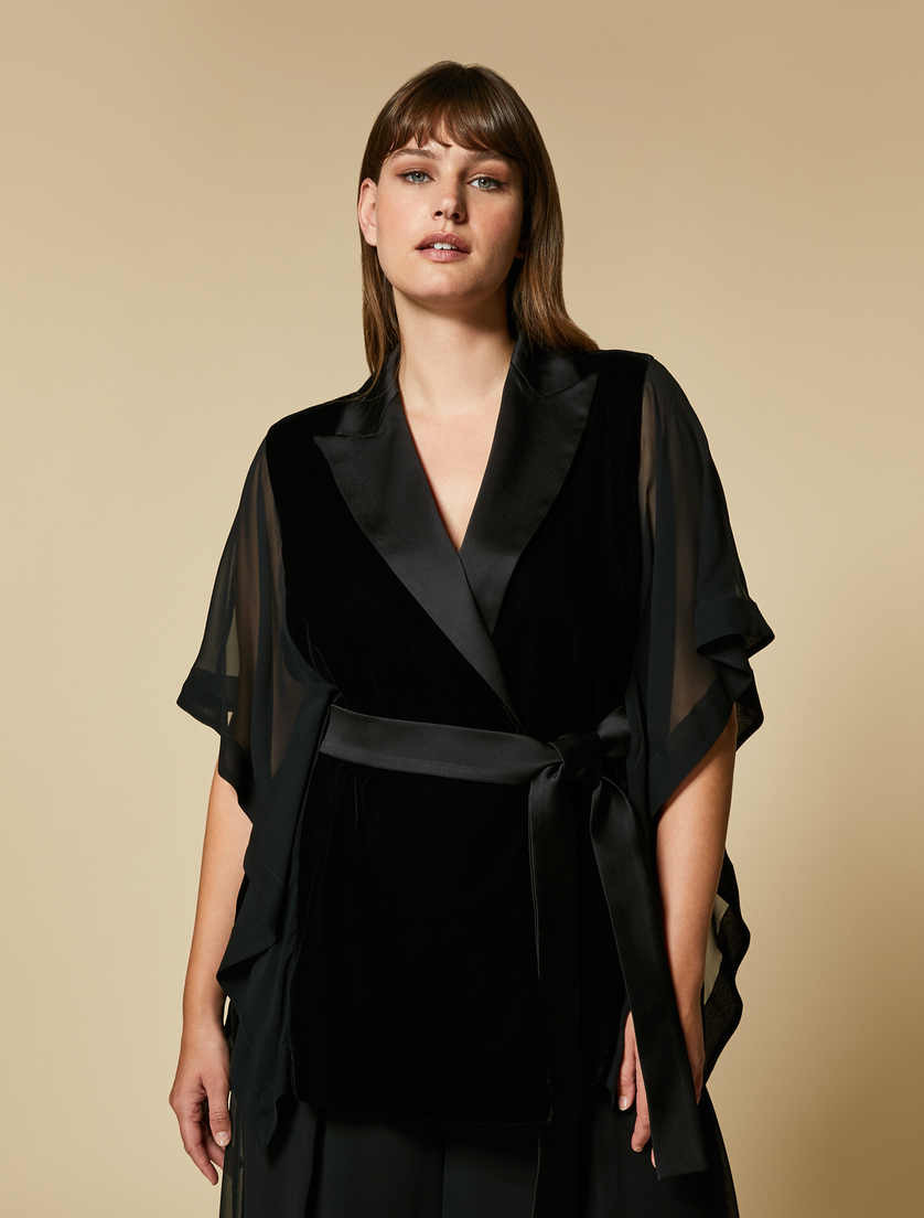 Velvet jacket - Black - Marina Rinaldi