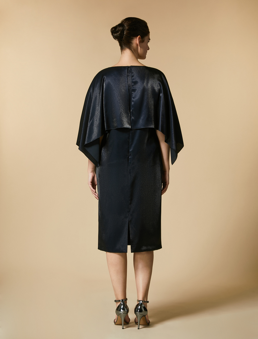 Robe en satin - Blue foncé - Marina Rinaldi - 3