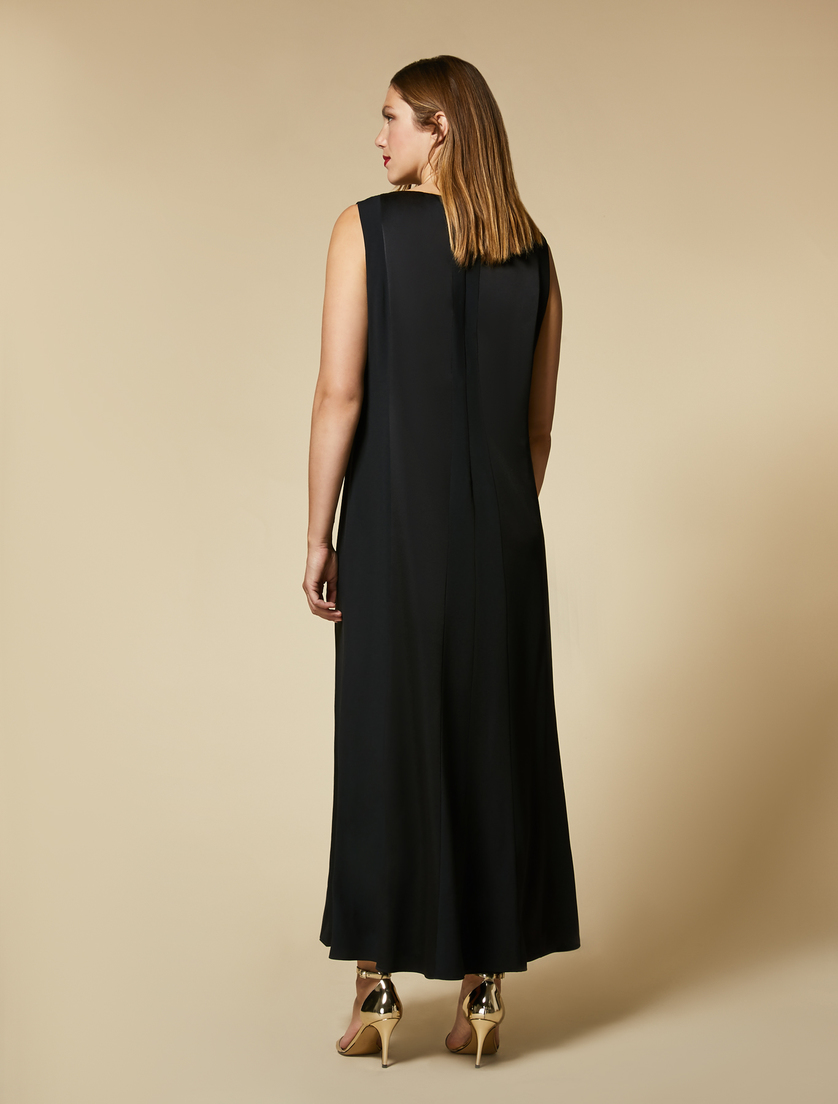 Robe en tissu frisottino brillant - Noir - Marina Rinaldi - 3