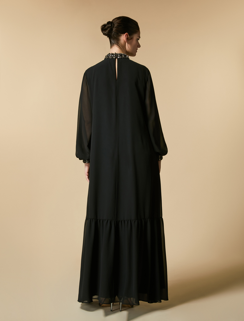 Robe en crêpe georgette - Noir - Marina Rinaldi - 3