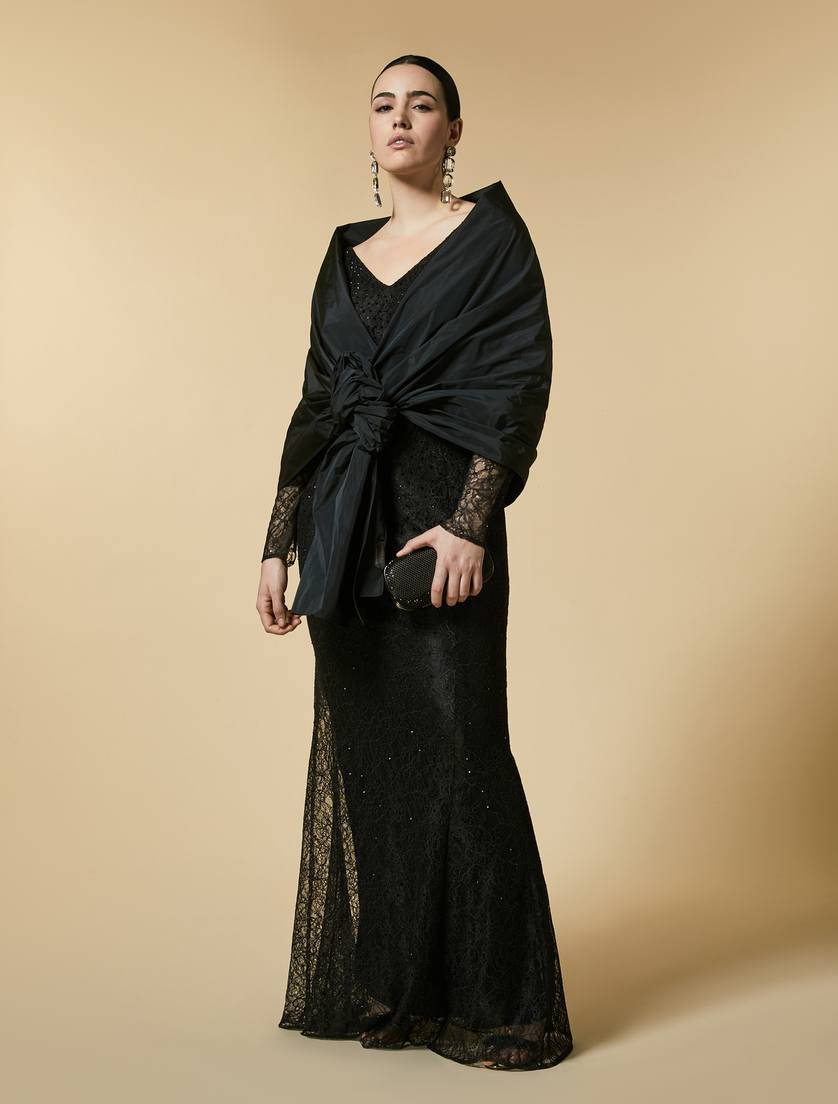 Robe en dentelle avec strass - Noir - Marina Rinaldi - 4
