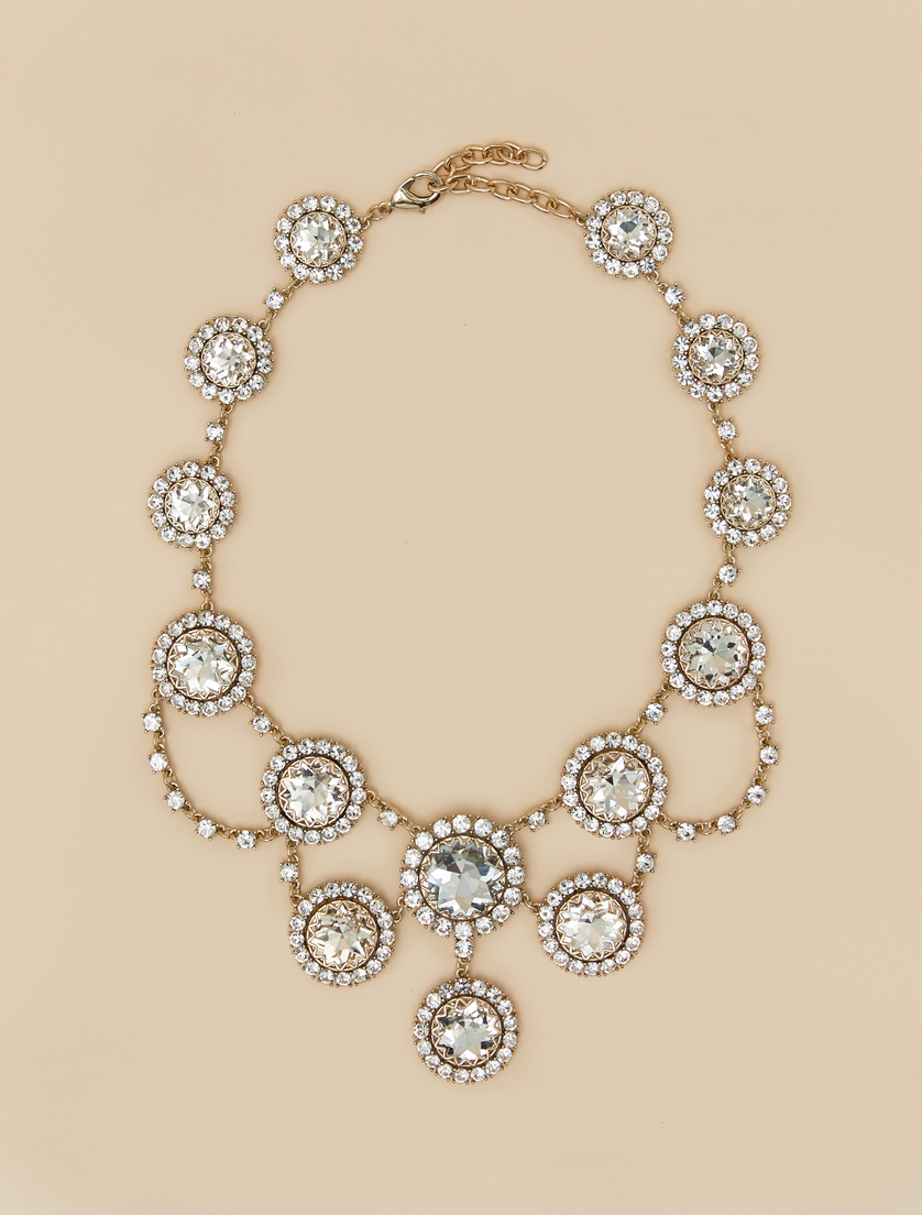 Halskette mit Strass - Weiß - Marina Rinaldi