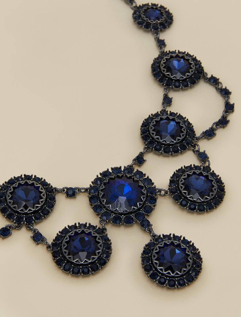 Halskette mit Strass - Blau - Marina Rinaldi - 2