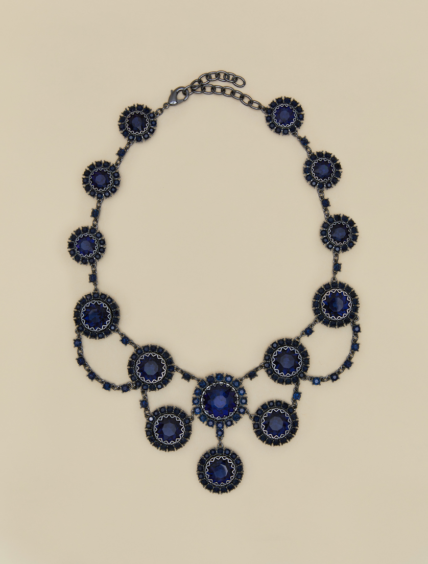 Halskette mit Strass - Blau - Marina Rinaldi