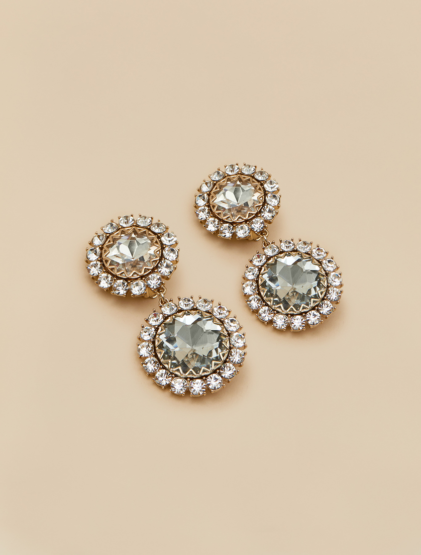 Boucles d’oreilles en strass - Blanc - Marina Rinaldi - 2