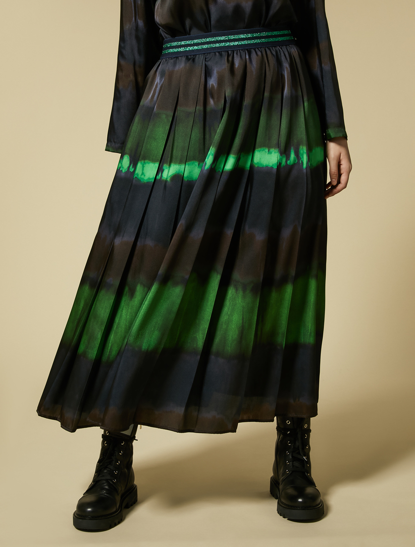 Long twill skirt - Dark navy - Marina Rinaldi - 2
