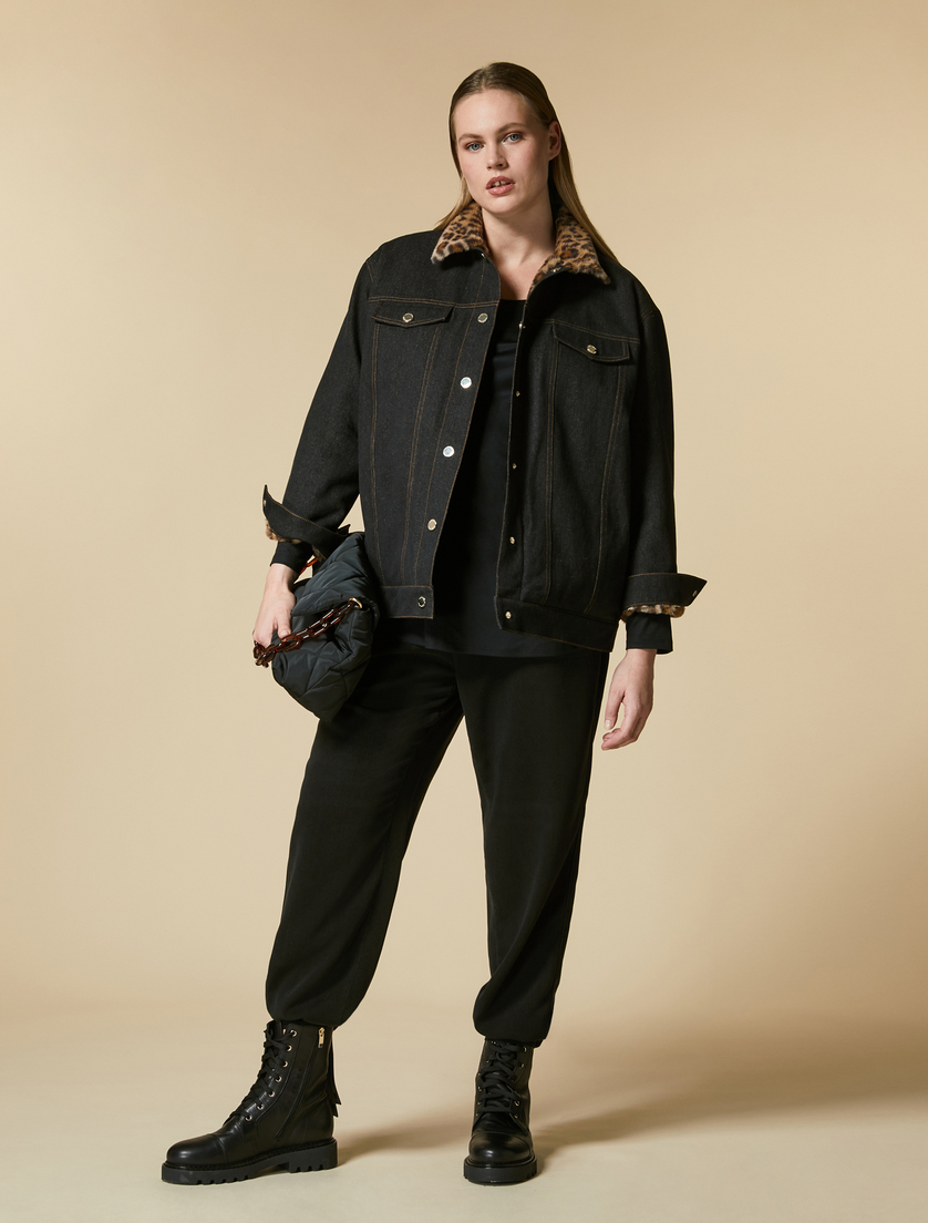 Twill joggers - Black - Marina Rinaldi - 5