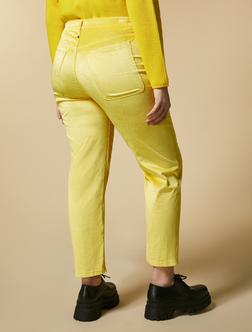 Hose aus Cordsamt - Gelb - Marina Rinaldi - 4