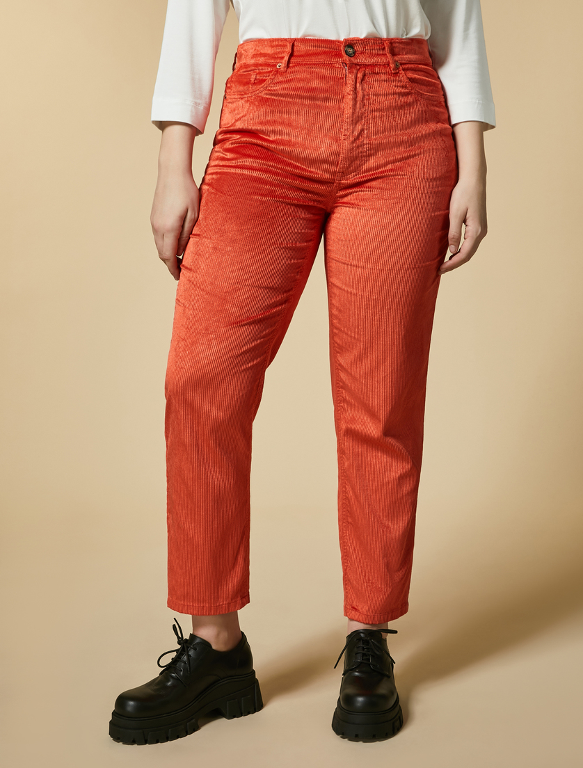 Hose aus Cordsamt - Orange - Marina Rinaldi - 2