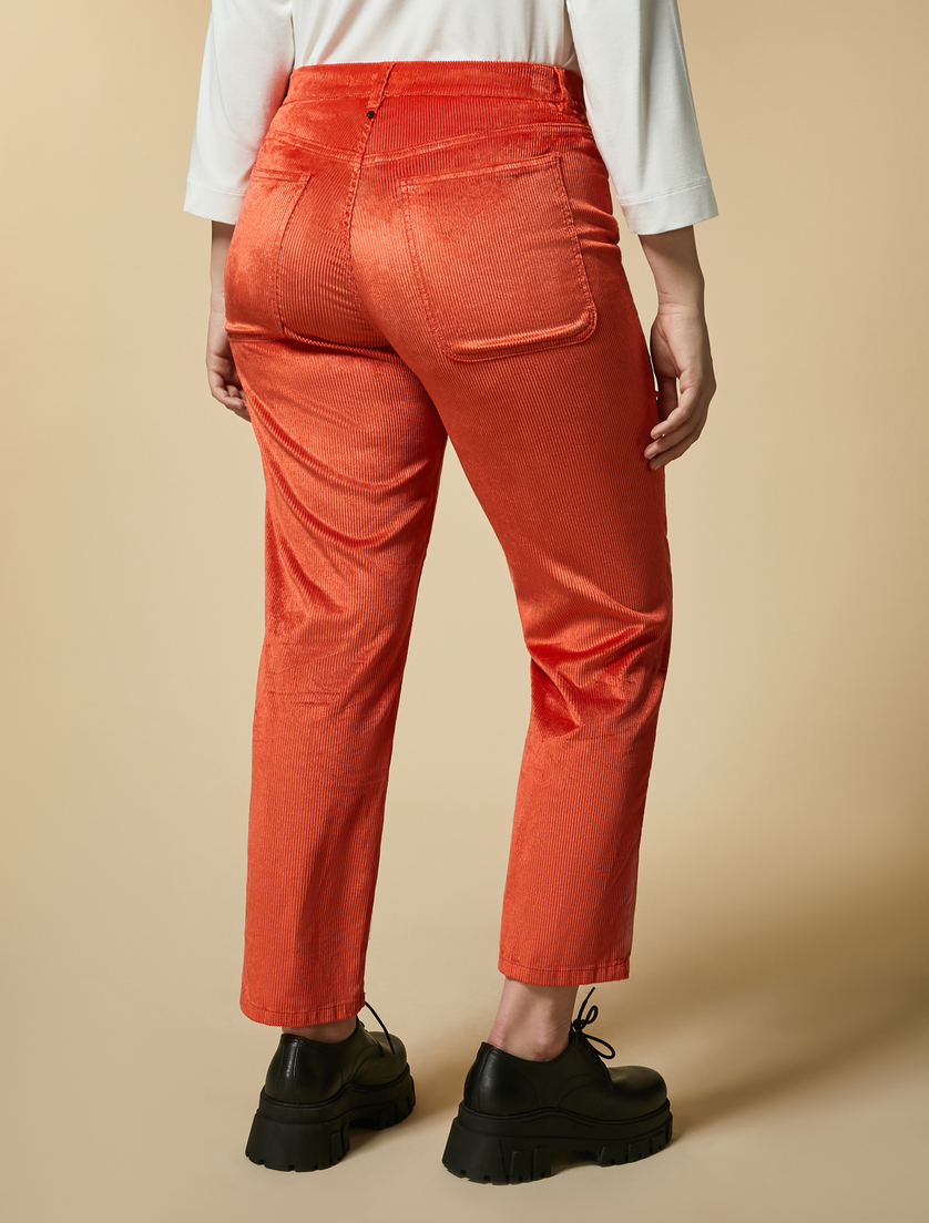 Hose aus Cordsamt - Orange - Marina Rinaldi - 4