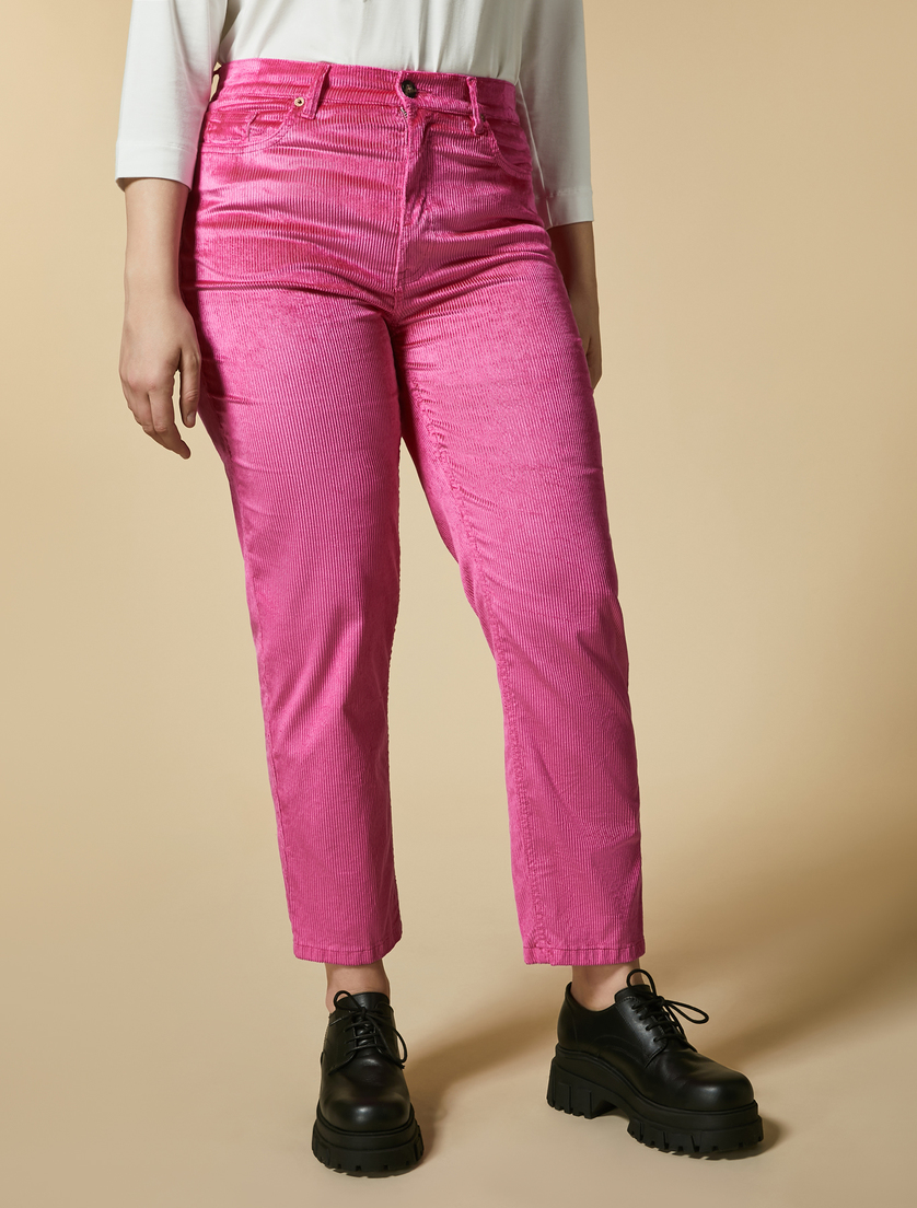 Corduroy trousers - Fuchsia - Marina Rinaldi - 2
