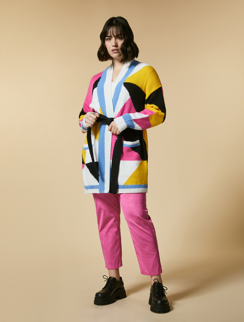 Corduroy trousers - Fuchsia - Marina Rinaldi
