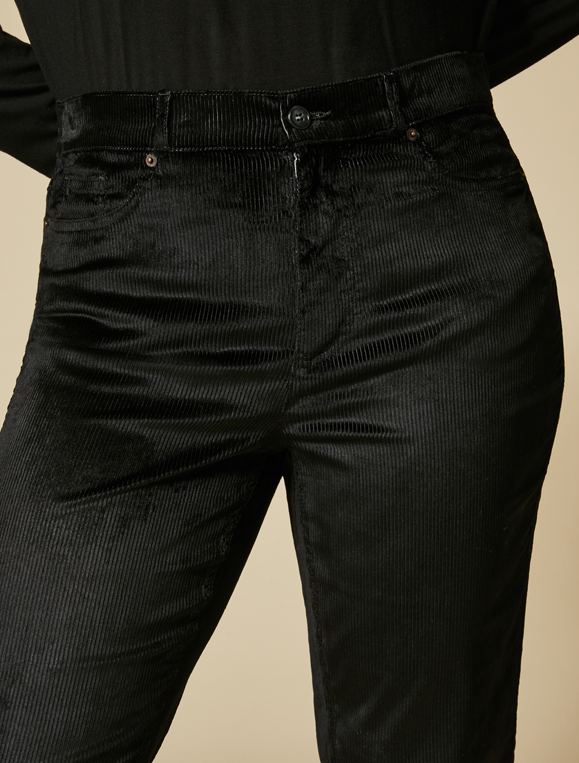 Corduroy trousers - Black - Marina Rinaldi - 3