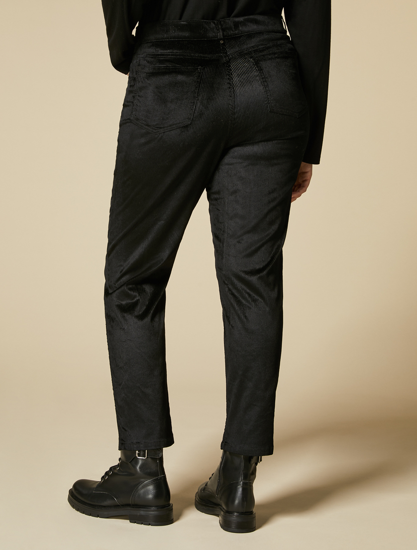 Corduroy trousers - Black - Marina Rinaldi - 4