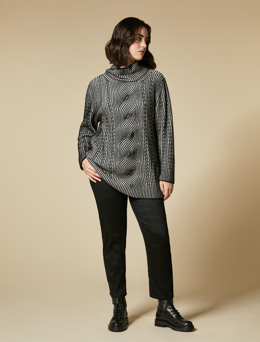 Corduroy trousers - Black - Marina Rinaldi