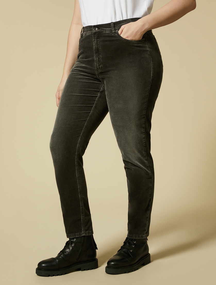 Hose aus elastischem Samt - Violette - Marina Rinaldi - 2