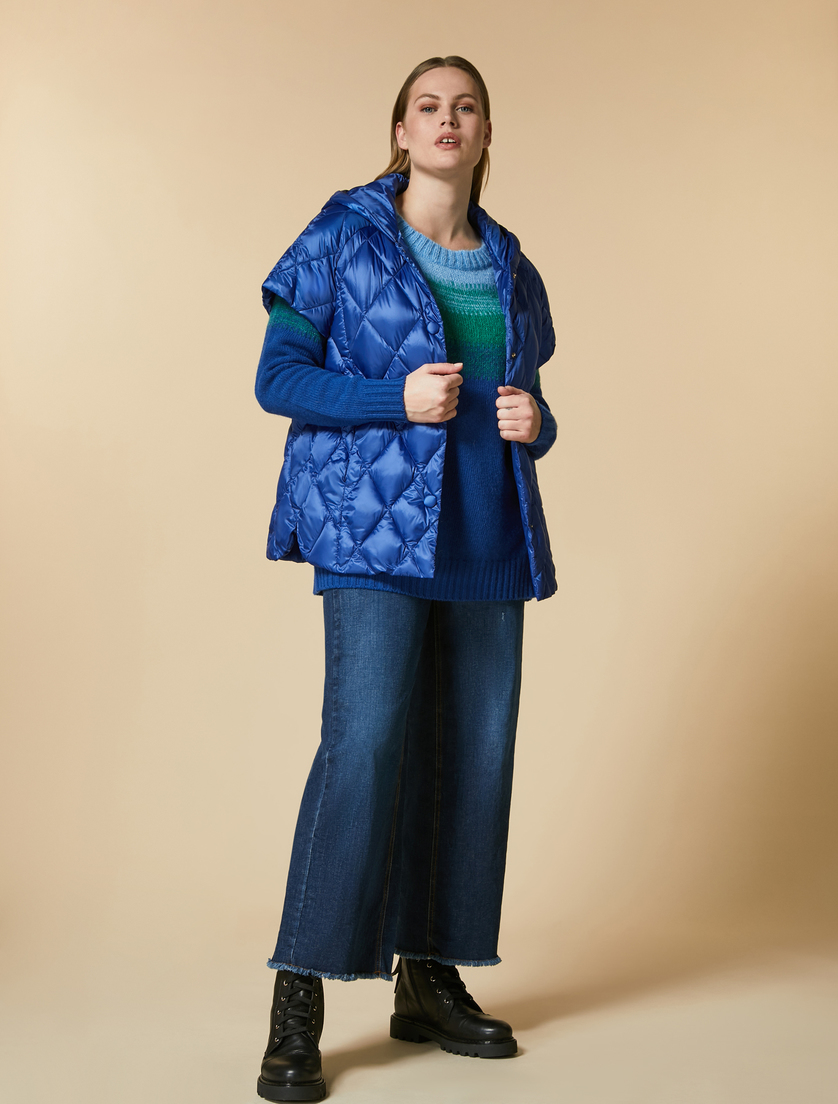 Jeans mit weitem Bein aus recyceltem Denim - Türkis - Marina Rinaldi - 6