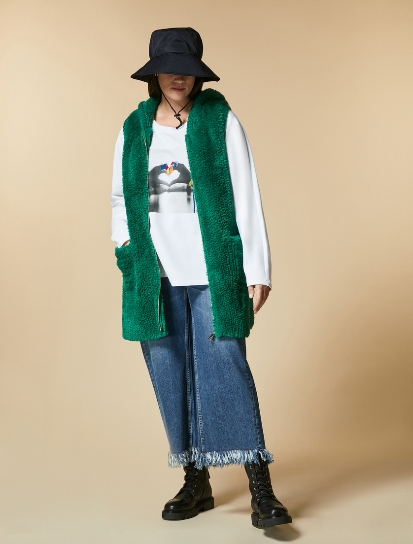 Denim-Jeans mit weitem Bein - Blau - Marina Rinaldi - 5