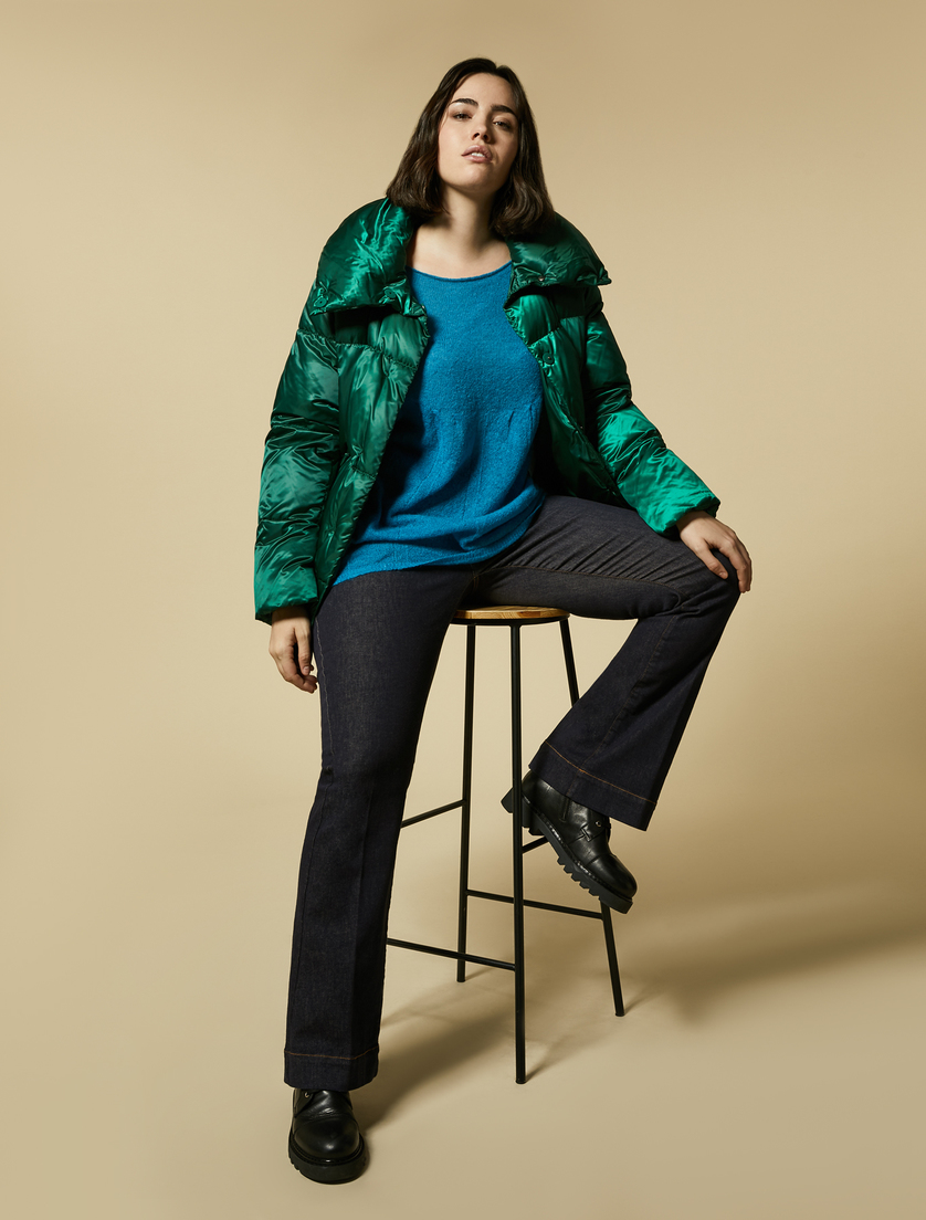 Flare-Hose aus Denim-Stretch - Dunkelblau - Marina Rinaldi - 5