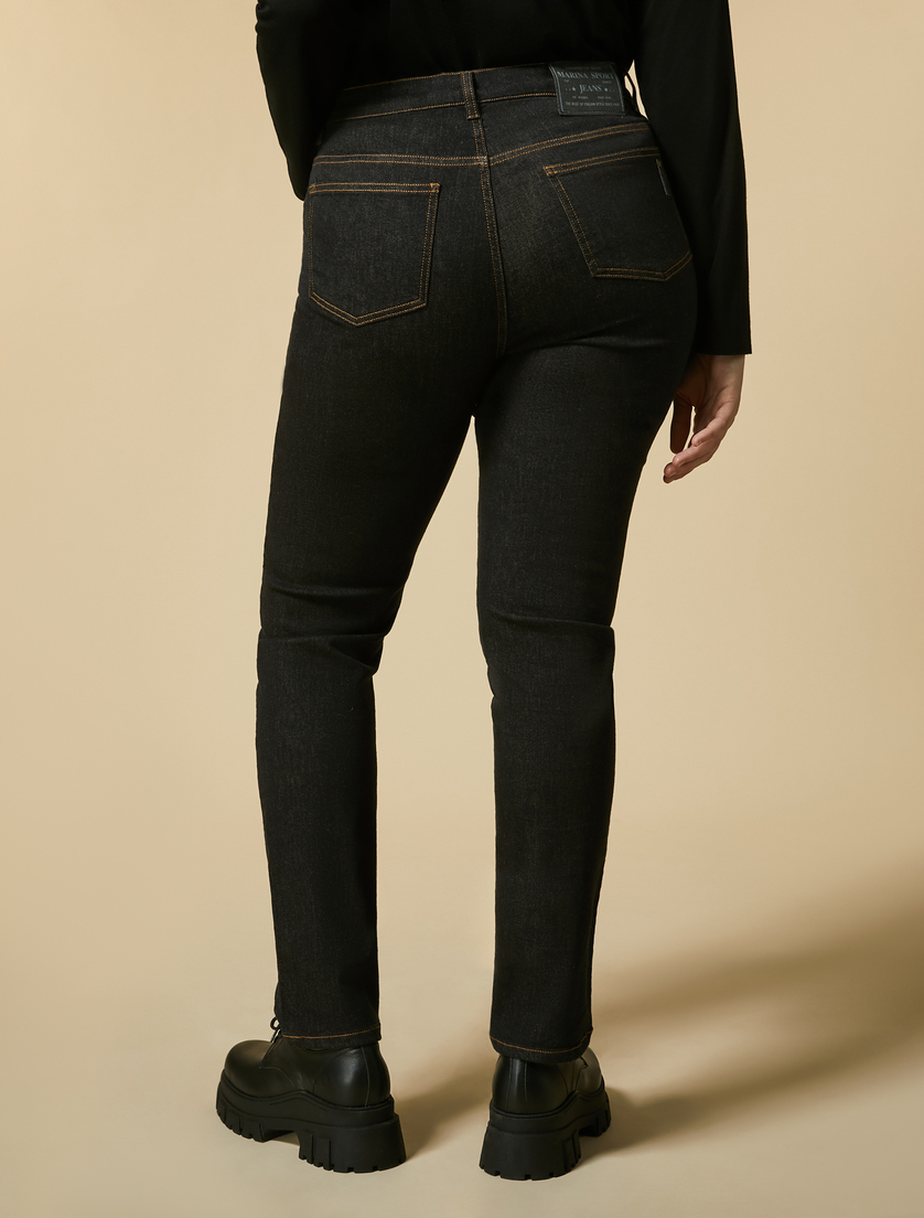 Slim-Hose aus Denim-Stretch - Schwarz - Marina Rinaldi - 4