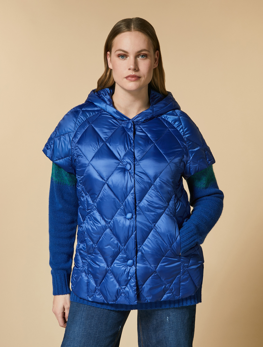Water-repellent padded gilet - China blue - Marina Rinaldi