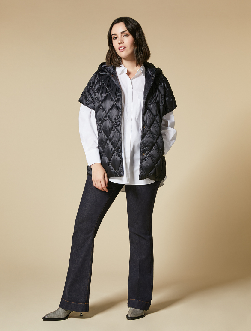 Water-repellent padded gilet - Dark navy - Marina Rinaldi - 4