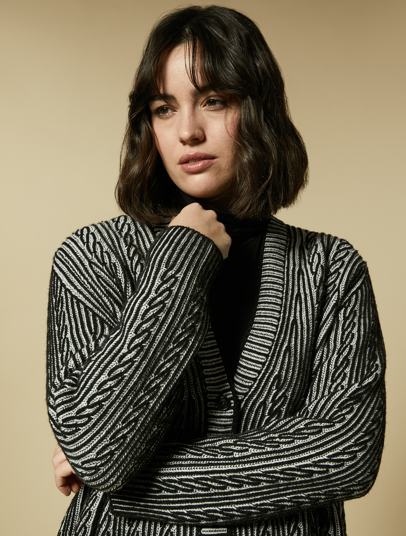 Cardigan aus Kaschmirmischung - Schwarz - Marina Rinaldi - 2